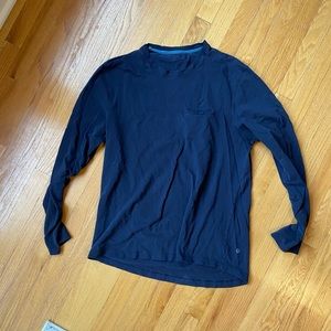 Lululemon mens navy cotton long sleeve shirt